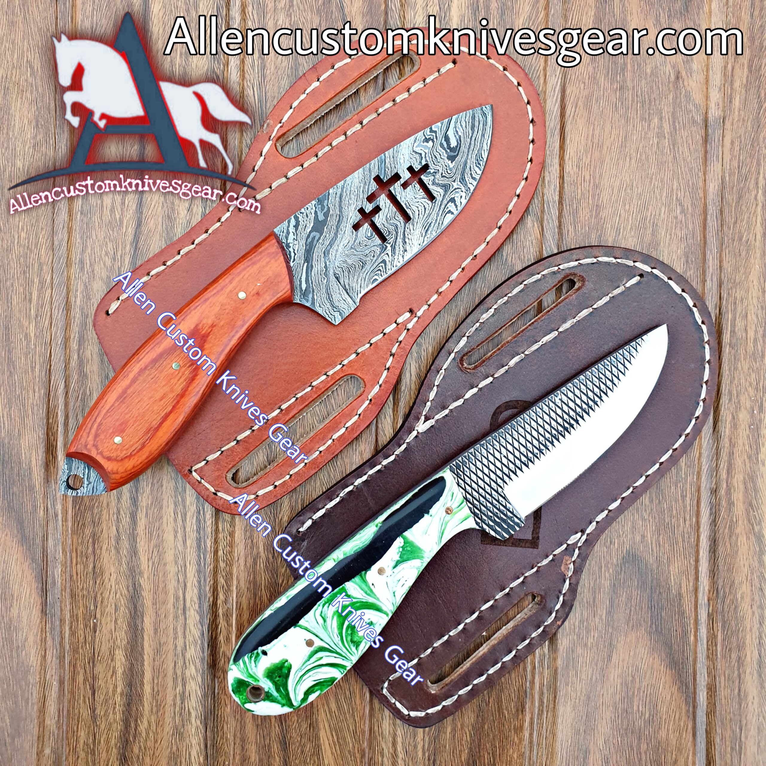 Handmade High Polish Cowboy, Hunting, Skinner Knives – Allen Custom Knives  Gear