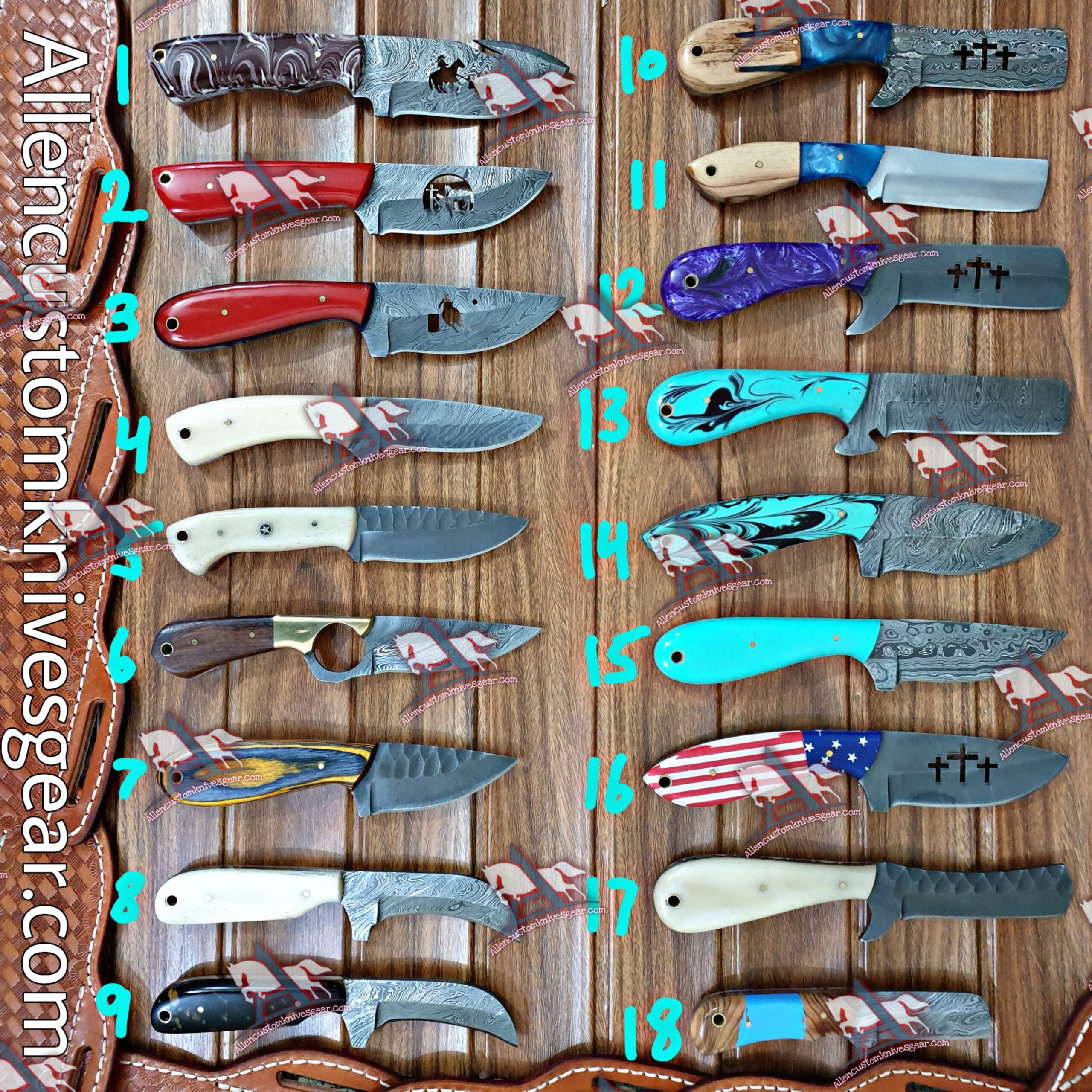 20 knives Big Deals, Cowboy, Hunting, Skinner Knives – Allen Custom Knives  Gear