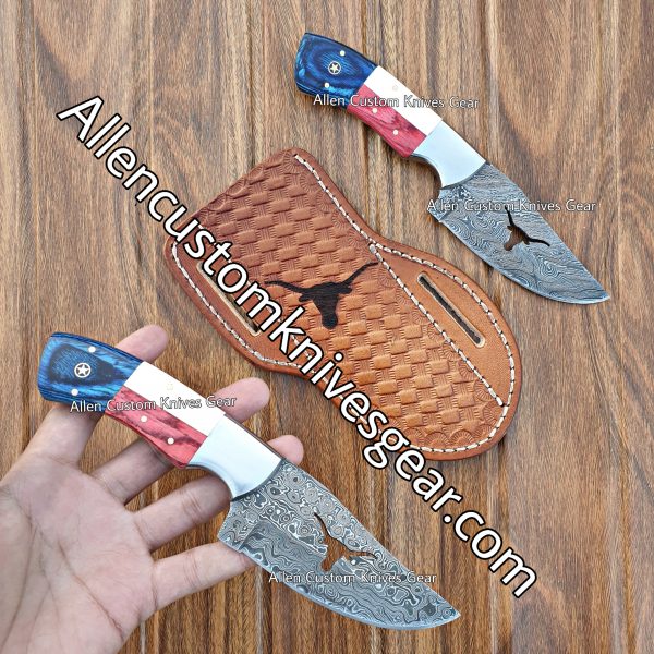 Buy one get one free knife with Leather sheathes, Cowboy, Skinner