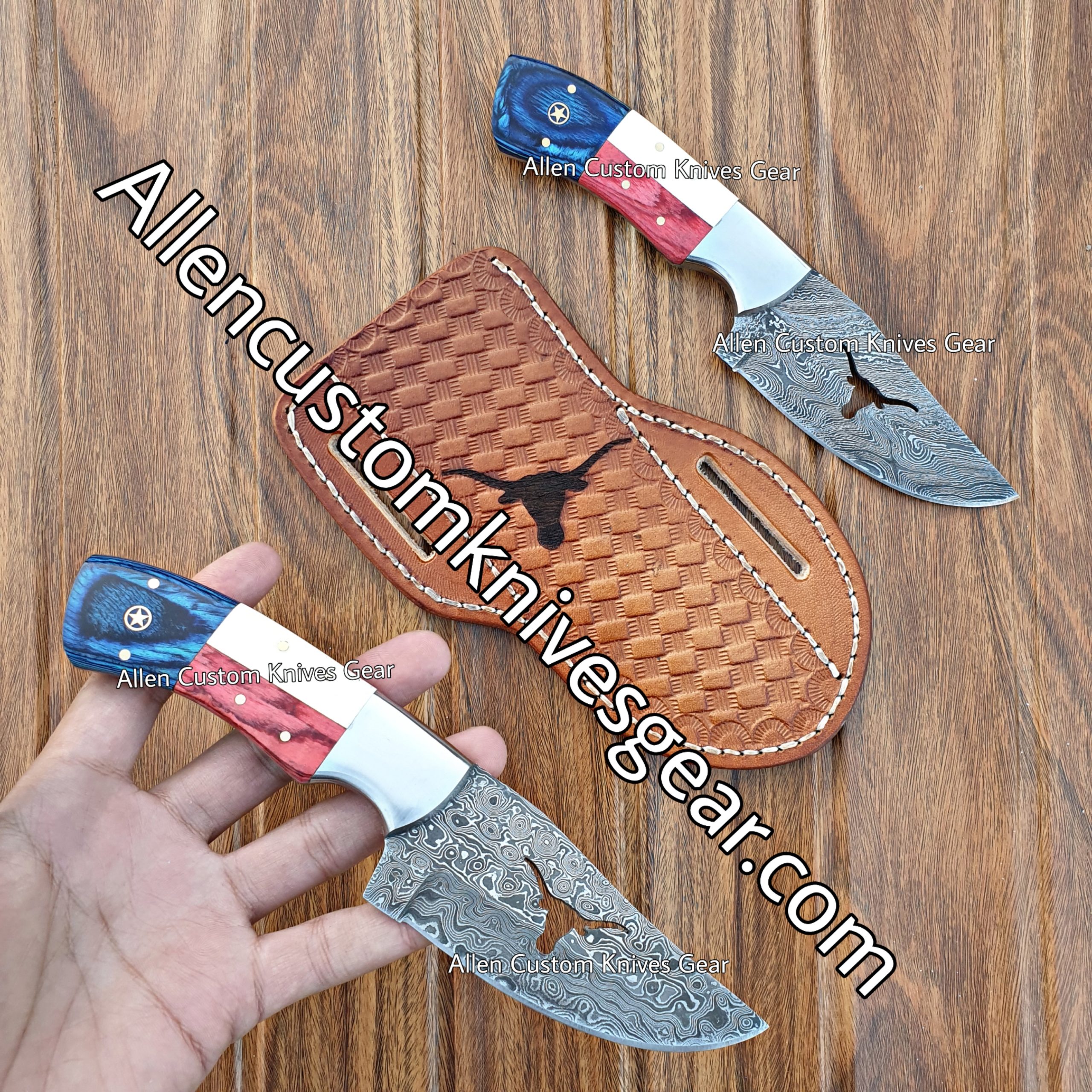 Handmade High Polish Cowboy, Hunting, Skinner Knives – Allen Custom Knives  Gear